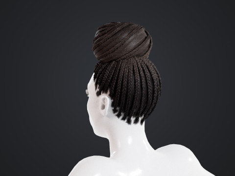 African character Hair Modelo 3D