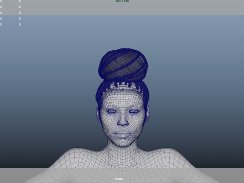 African character Hair Modelo 3D