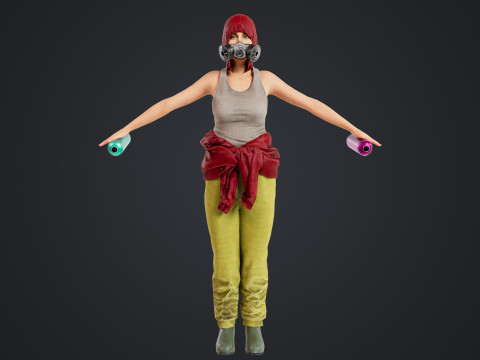 Graffiti Female 3D Model
