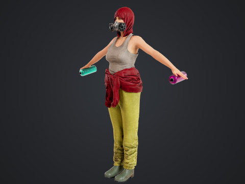 Graffiti Female 3D Model