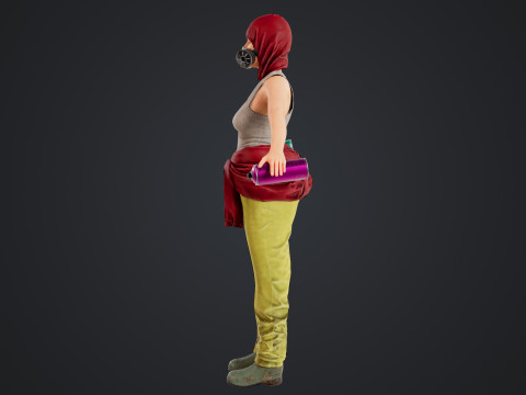 Graffiti Female 3D Model