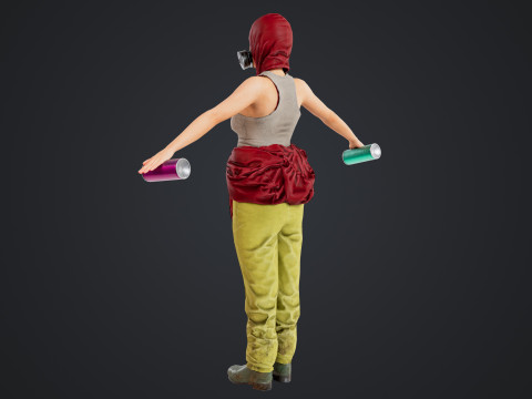 Graffiti Female 3D Model