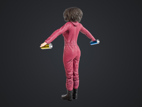 Graffiti Female Model 3D