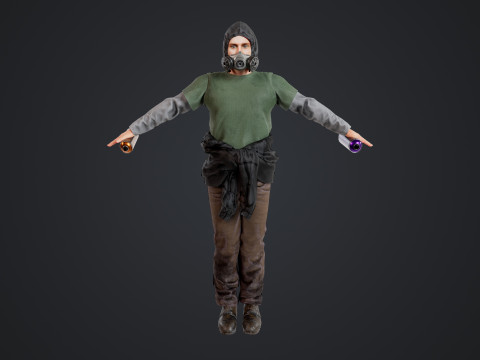 Graffiti Male Model 3D