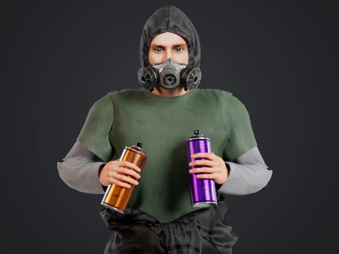 Graffiti Male 3D Model