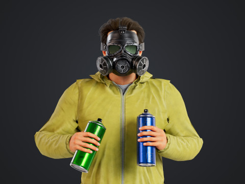 Graffiti Male Model 3D