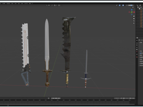 Swords 3D Model