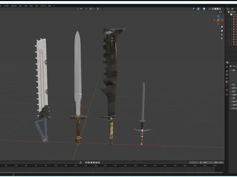 Swords 3D Model