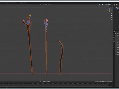 Staffs 3D Model
