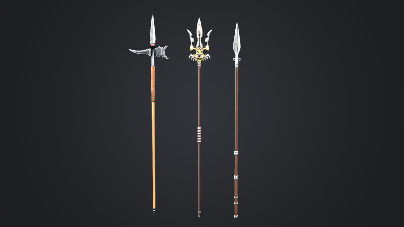 Spears 3D 모델 .c4d .max .obj .3ds .fbx .stl .blend 