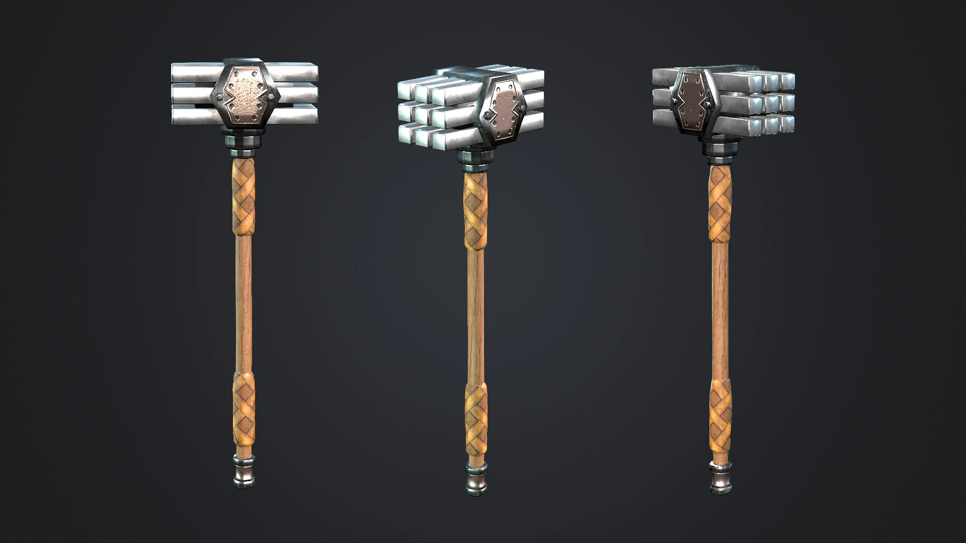 Hammers 3D Model .c4d .max .obj .3ds .fbx .stl .blend 