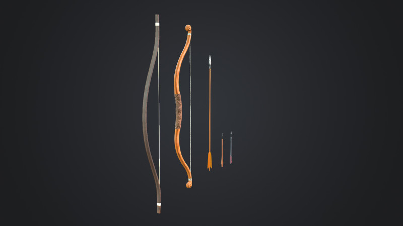Bows And Arrows 3Dモデル .c4d .max .obj .3ds .fbx .stl .blend 