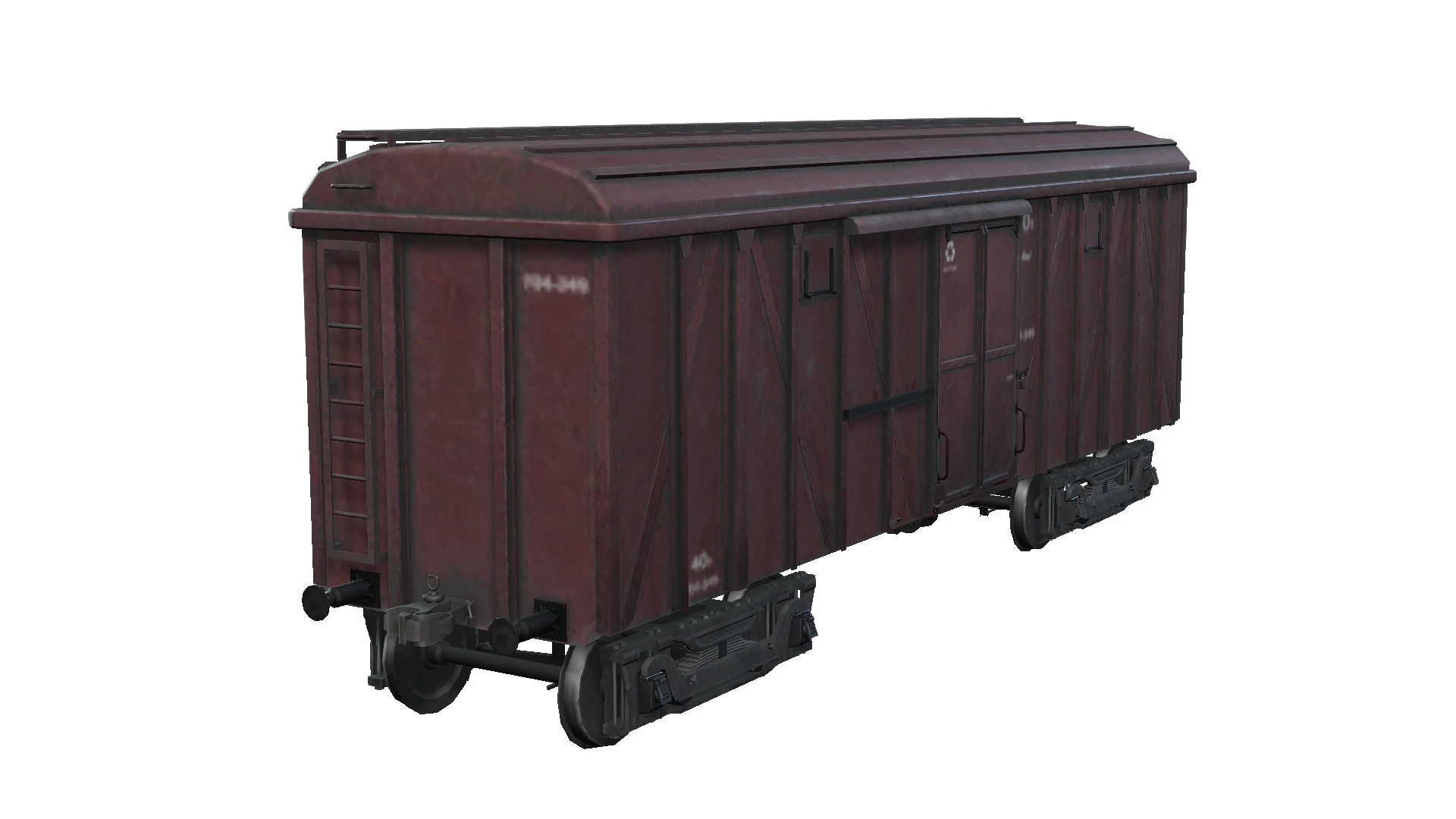 Freight Vagon 3D Model .c4d .max .obj .3ds .fbx .stl .blend 