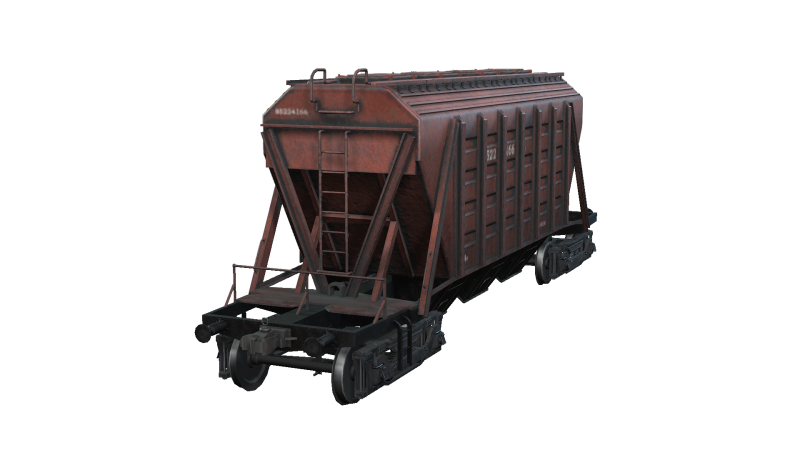 Hopper Vagon 3D Модель .c4d .max .obj .3ds .fbx .stl .blend 