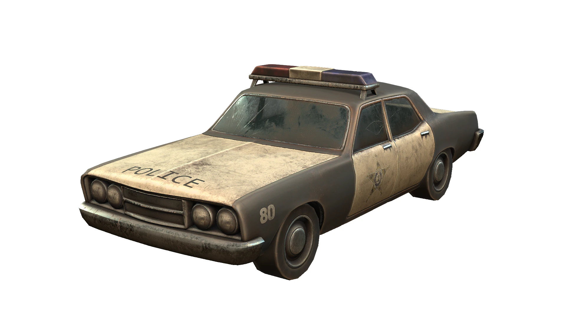 Car Police 3D Model .c4d .max .obj .3ds .fbx .stl .blend