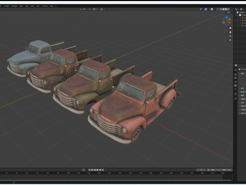 Old Truck 3D 模型