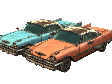 Rusty Car 3D Model