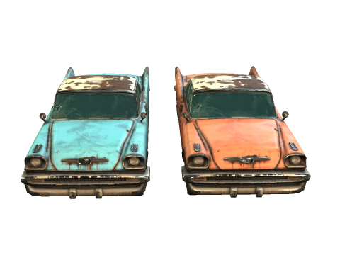 Rusty Car 3D Model