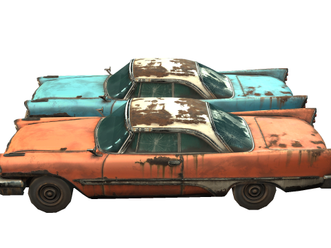 Rusty Car Model 3D