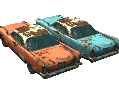 Rusty Car Model 3D