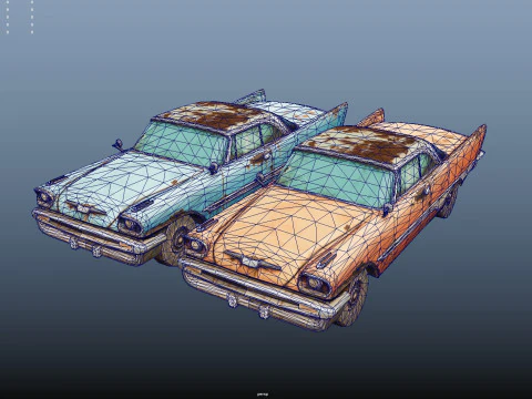 Rusty Car 3D Model