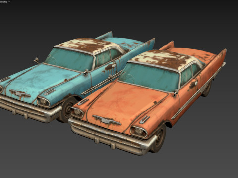Rusty Car Model 3D