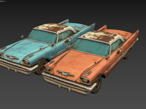 Rusty Car 3D Model