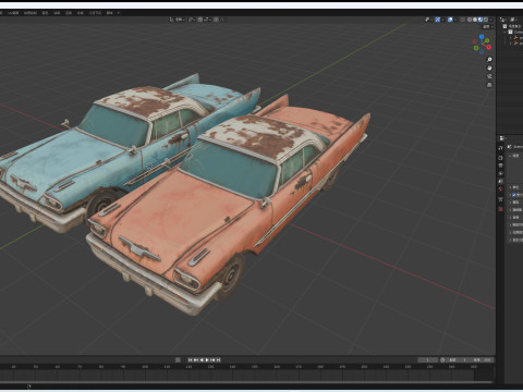 Rusty Car Model 3D