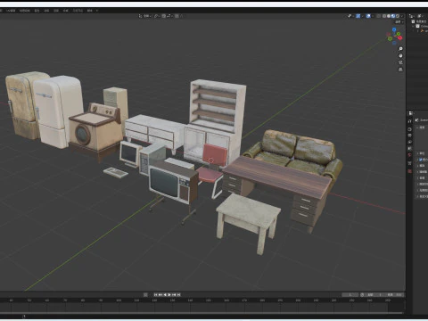 Debris Furniture 3D Model
