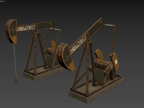 Oil Pumpjack 3D Model