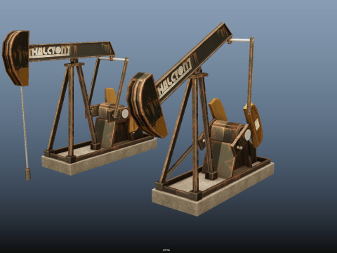 Oil Pumpjack 3D मॉडल
