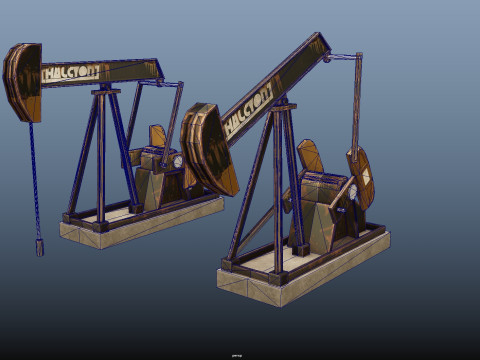Oil Pumpjack 3D मॉडल