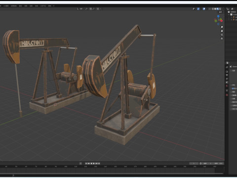 Oil Pumpjack 3D मॉडल