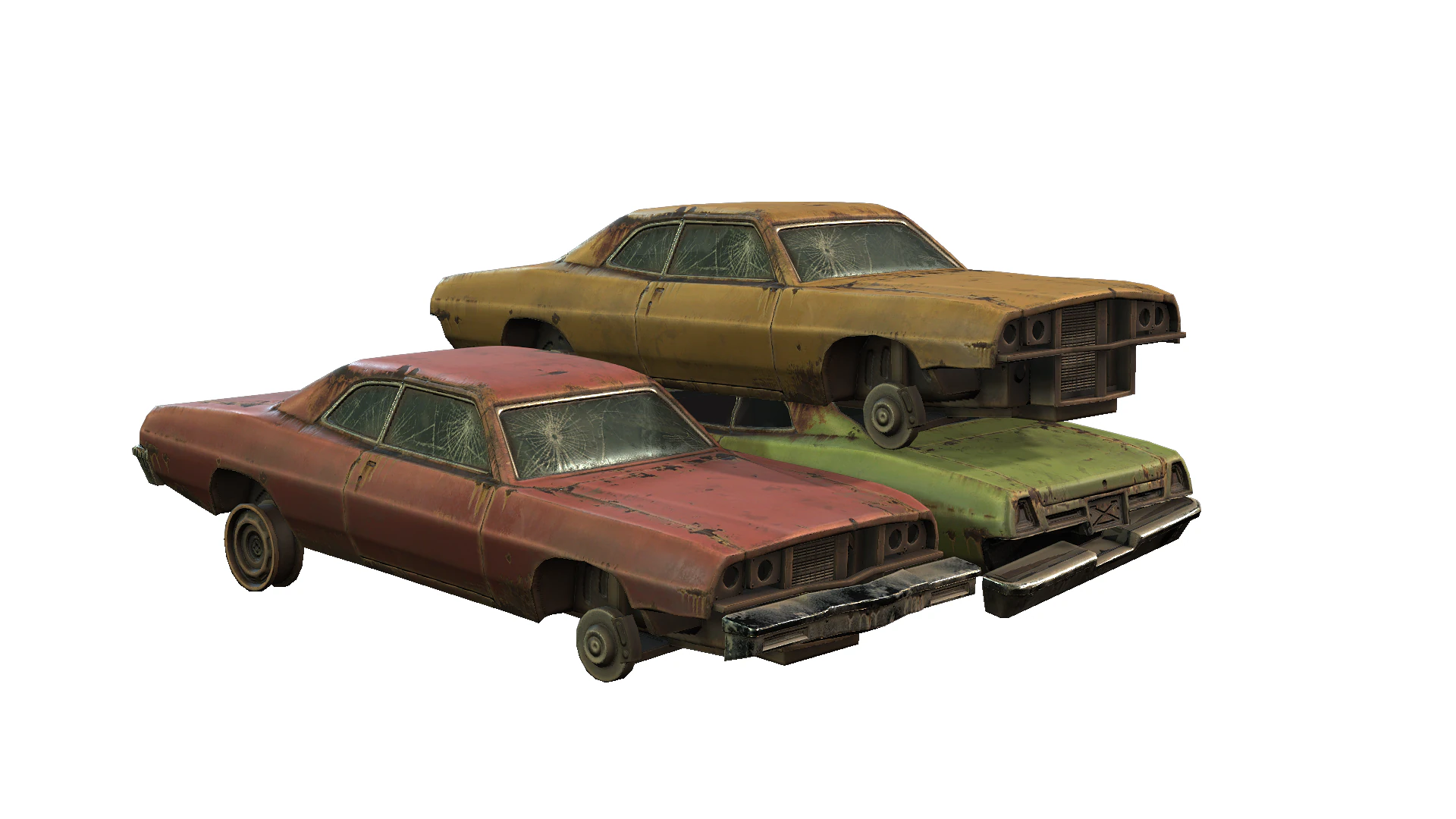 Wreck Stack 3D Model .c4d .max .obj .3ds .fbx .stl .blend 