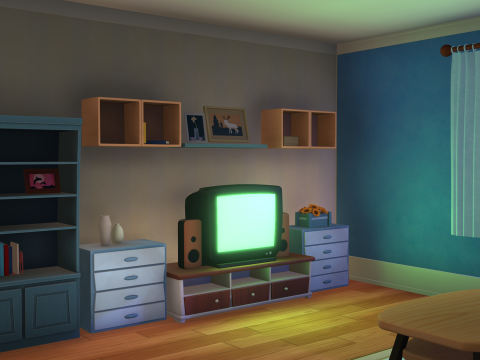 Cartoon House Model 3D