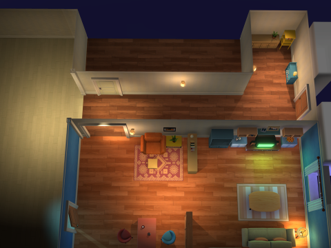 Cartoon House 3D Model