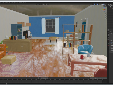 Cartoon House 3D Model