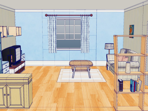 Cartoon House 3D Model