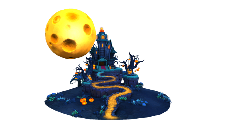 Halloween Castle Modelo 3D .c4d .max .obj .3ds .fbx .stl .blend 