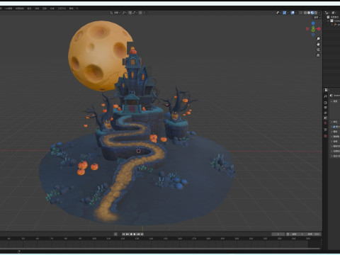 Halloween Castle Modelo 3D