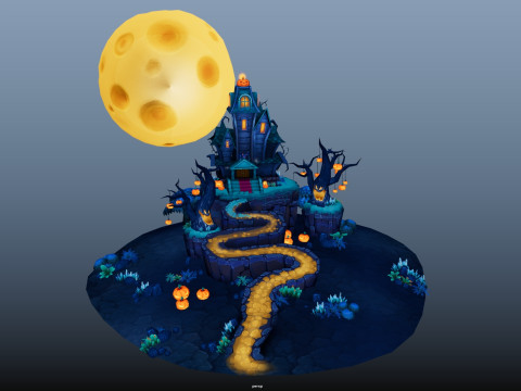 Halloween Castle Modelo 3D