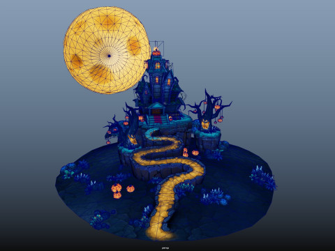 Halloween Castle Modelo 3D