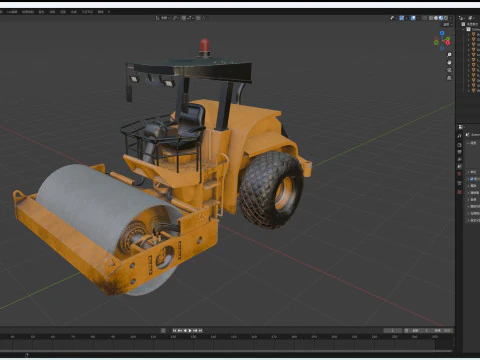 Steamroller 3D Model
