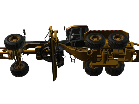 Motor Grader 3D Model