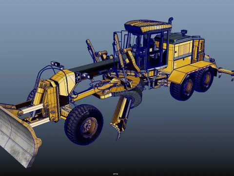 Motor Grader 3D Model