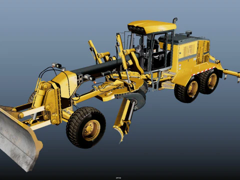 Motor Grader 3D Model