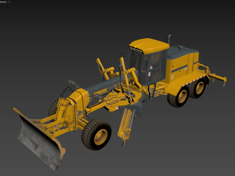 Motor Grader 3D Model