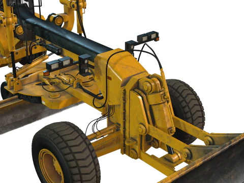 Motor Grader 3D Model