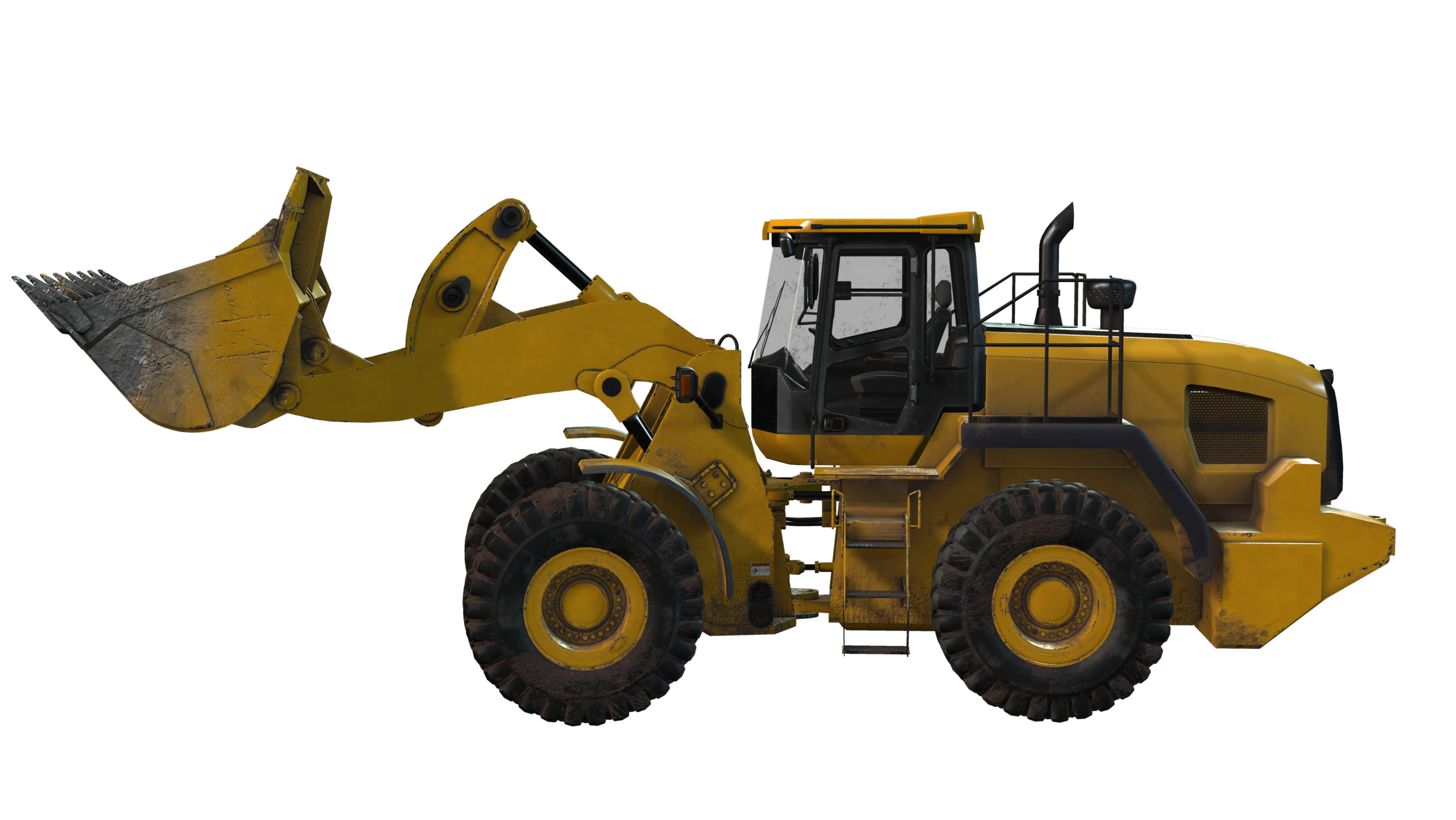 Wheel Loader 3D Model .c4d .max .obj .3ds .fbx .stl .blend 