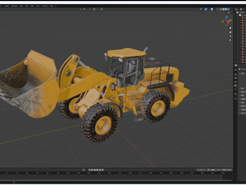 Wheel Loader 3D Model